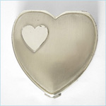 heart compact vintage sterling
