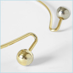 gold plated metal belt with ball ends