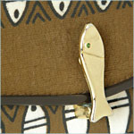 Optical illusion fish shoulder bag