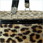 Sassy, large scale hatbox in leopard