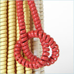 Cheerful, plastic telephone cord handbag